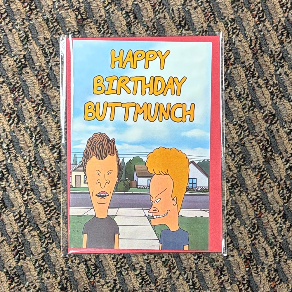 Beavis and Butthead themed Birthday Card